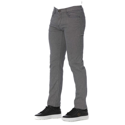 Trussardi Jeans Gray Cotton Men Pant Trussardi Jeans