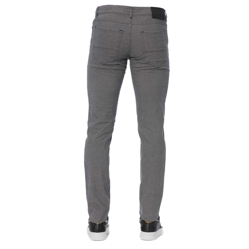 Trussardi Jeans Gray Cotton Men Pant Trussardi Jeans