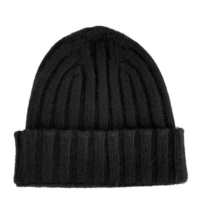 Made in Italy Pure Cashmere Ribbed Winter Hat Made in Italy