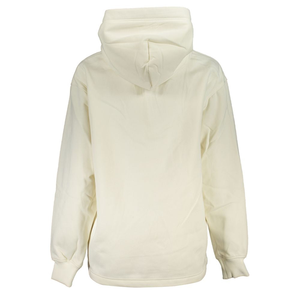 Calvin Klein Chic White Hooded Fleece Sweatshirt