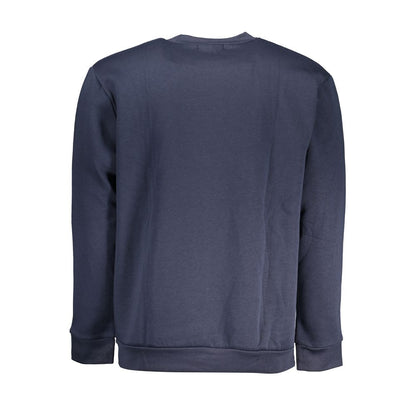 Cavalli Class Elegant Crew Neck Fleece Sweatshirt in Blue Cavalli Class