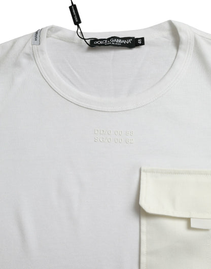 Dolce & Gabbana Elegant White Crew Neck Cotton Tee Dolce & Gabbana