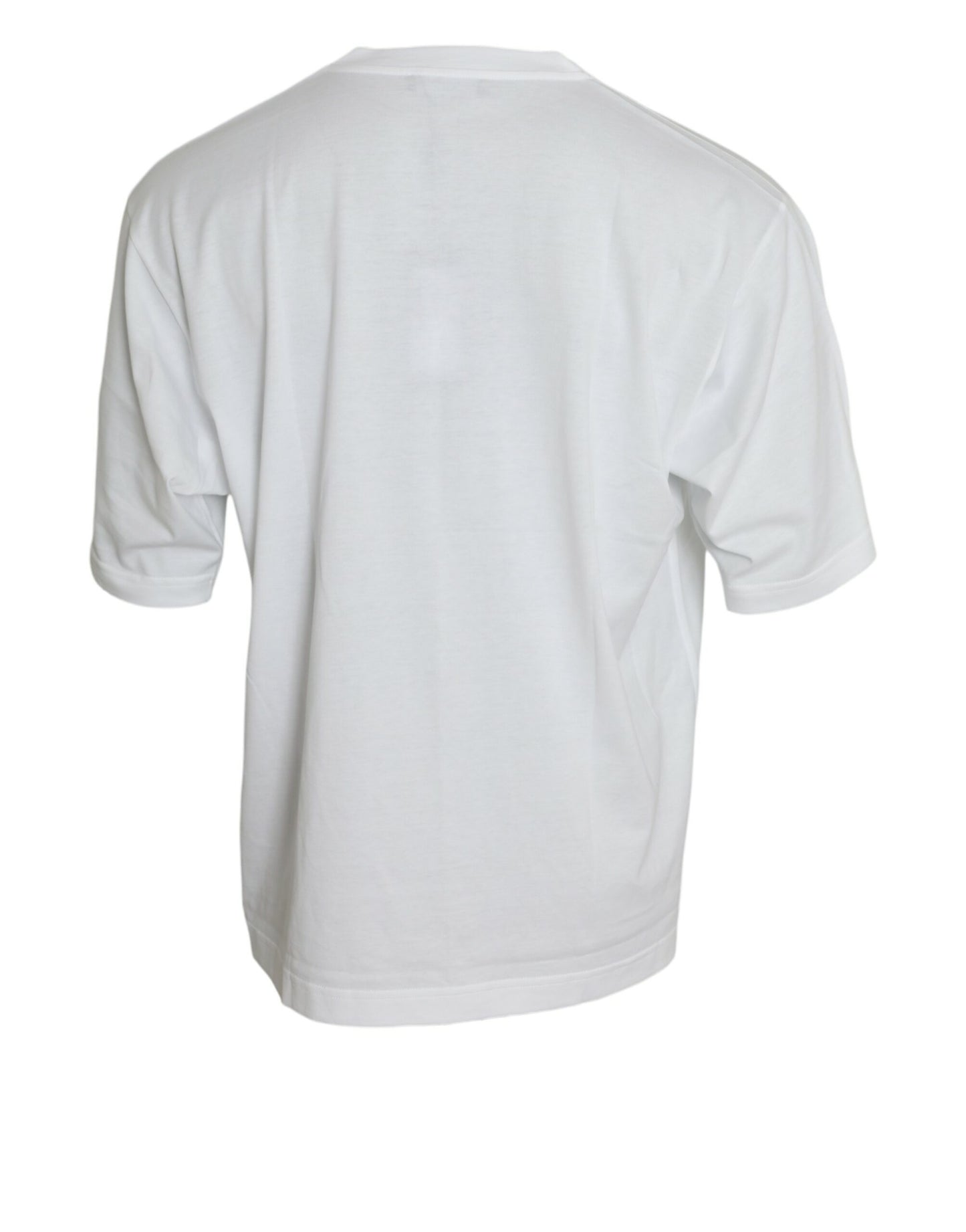 Dolce & Gabbana Elegant White Crew Neck Luxury Tee Dolce & Gabbana