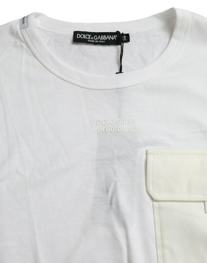 Dolce & Gabbana Elegant White Crew Neck Cotton Tee Dolce & Gabbana