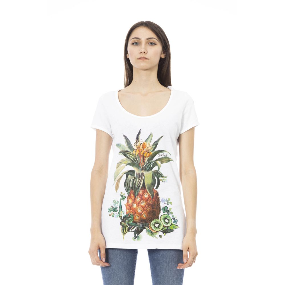 Just Cavalli White Cotton Women T-Shirt Just Cavalli