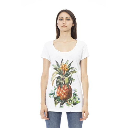 Just Cavalli White Cotton Women T-Shirt Just Cavalli