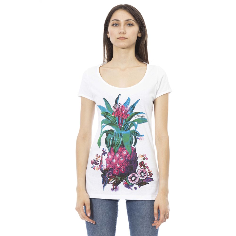 Just Cavalli White Cotton Women T-Shirt Just Cavalli