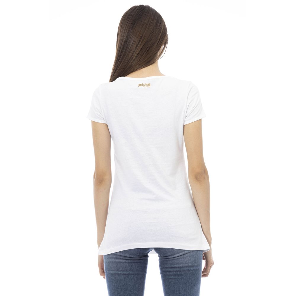 Just Cavalli White Cotton Women T-Shirt Just Cavalli