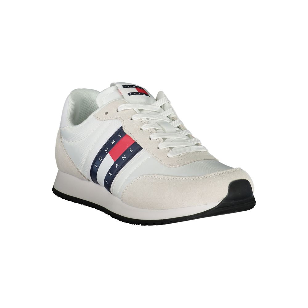 Tommy Hilfiger Sleek White Sneakers with Contrasting Details