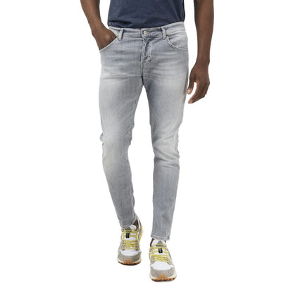 Dondup Elegant Grey Stretch Icon Jeans Dondup