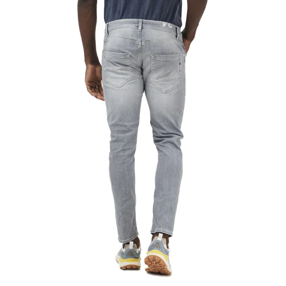 Dondup Elegant Grey Stretch Icon Jeans Dondup