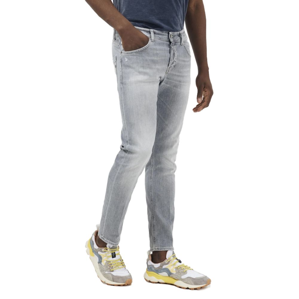 Dondup Elegant Grey Stretch Icon Jeans Dondup