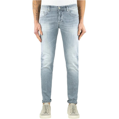 Dondup Sleek Gray Slim Fit Designer Jeans Dondup