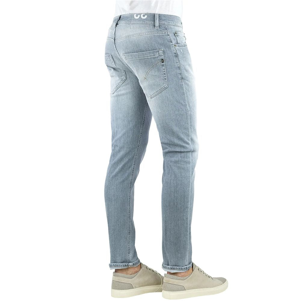 Dondup Sleek Gray Slim Fit Designer Jeans Dondup