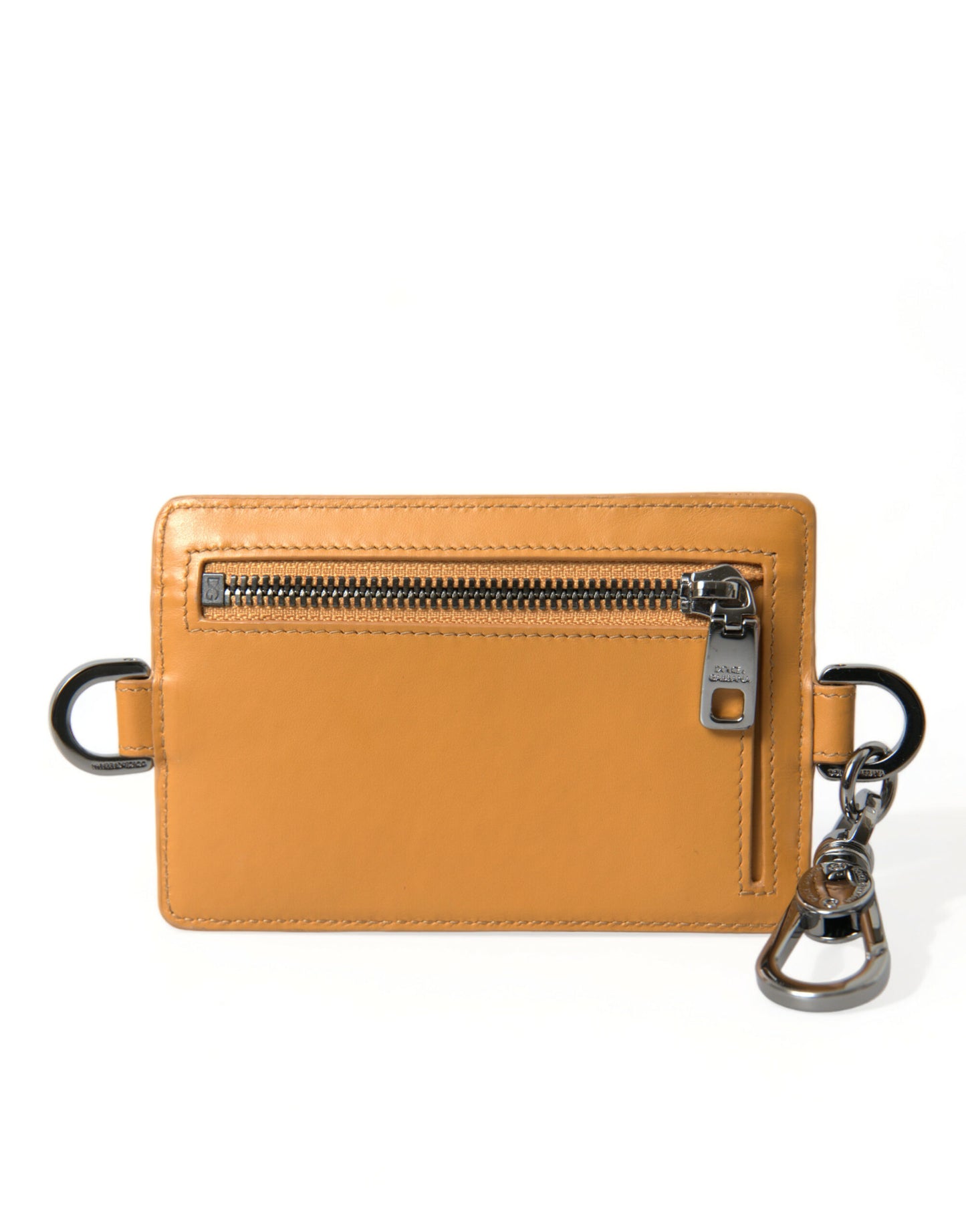 Dolce & Gabbana Elegant Orange Calf Leather Card Holder Dolce & Gabbana