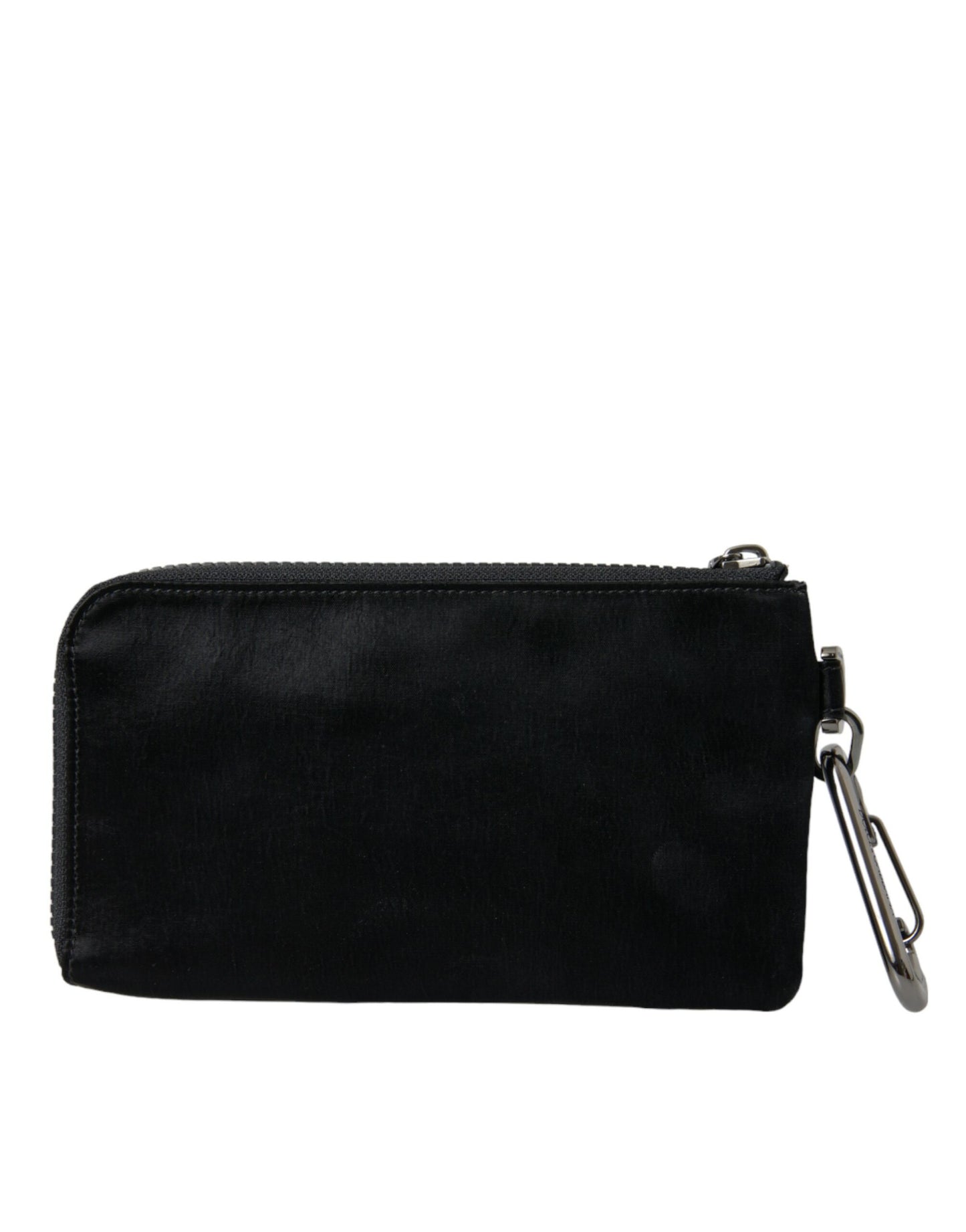 Dolce & Gabbana Sleek Designer Nylon-Leather Pouch in Black Dolce & Gabbana