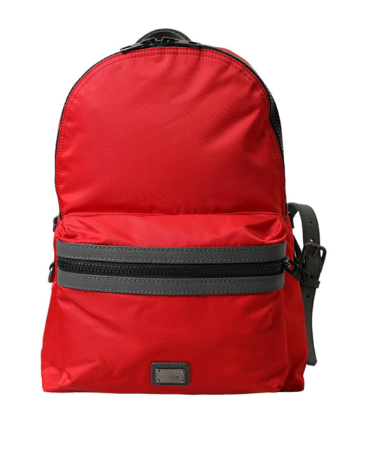 Dolce & Gabbana Elegant Red Nylon-Leather Backpack Dolce & Gabbana