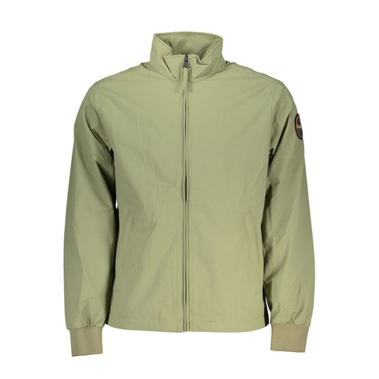 Napapijri Chic Waterproof Green Jacket with Contrast Accents Napapijri