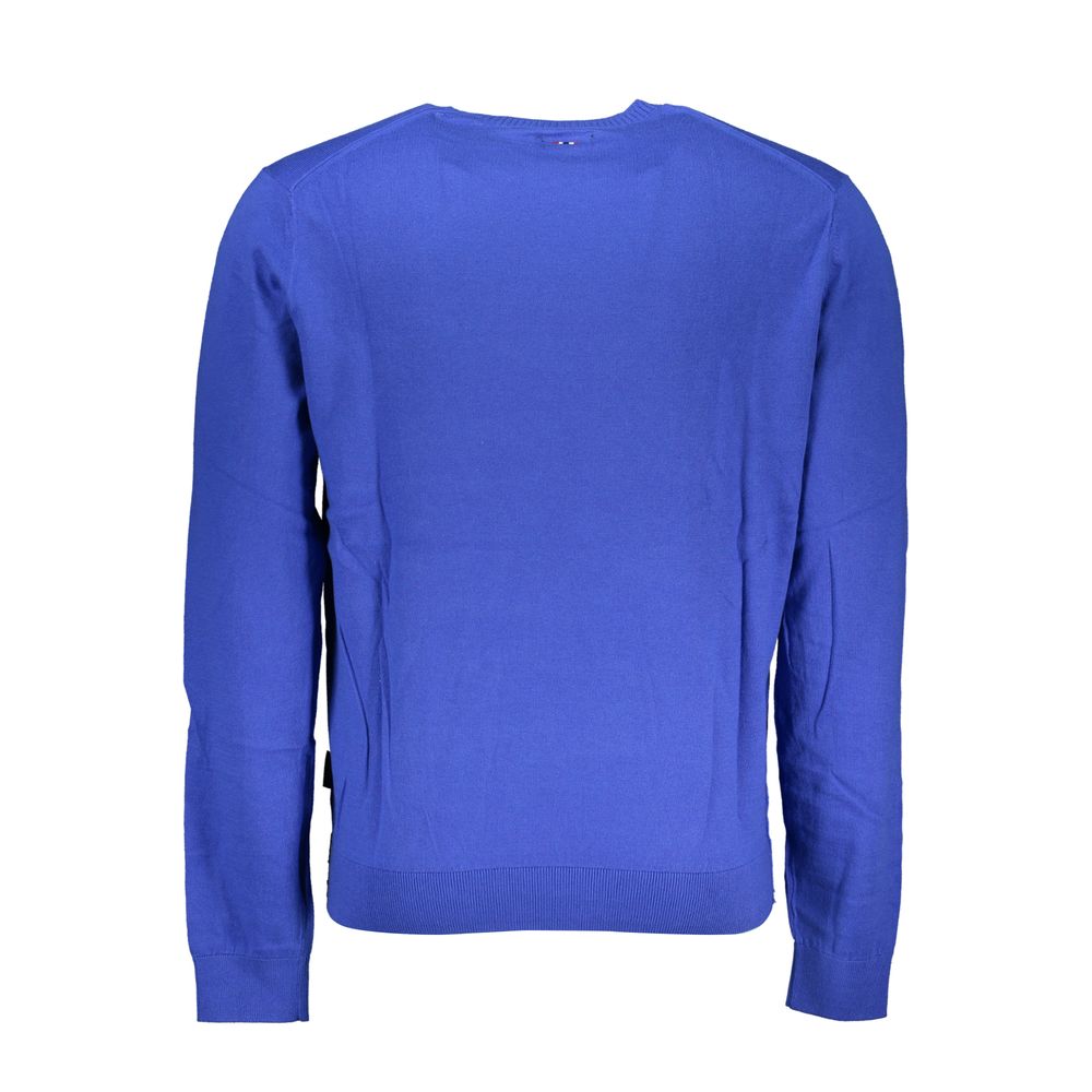 Napapijri Chic Blue Crew Neck Embroidered Sweater Napapijri