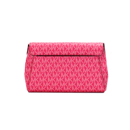 Michael Kors Jet Set Medium Electric Pink Convertible Pouchette Crossbody Bag Michael Kors