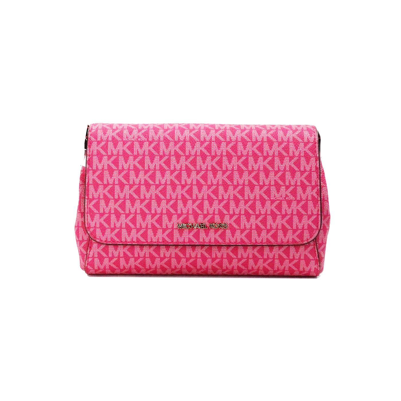 Michael Kors Jet Set Medium Electric Pink Convertible Pouchette Crossbody Bag Michael Kors