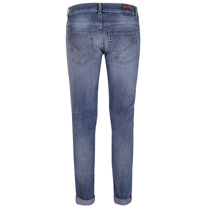 Dondup Chic Distressed Blue Stretch Jeans Dondup