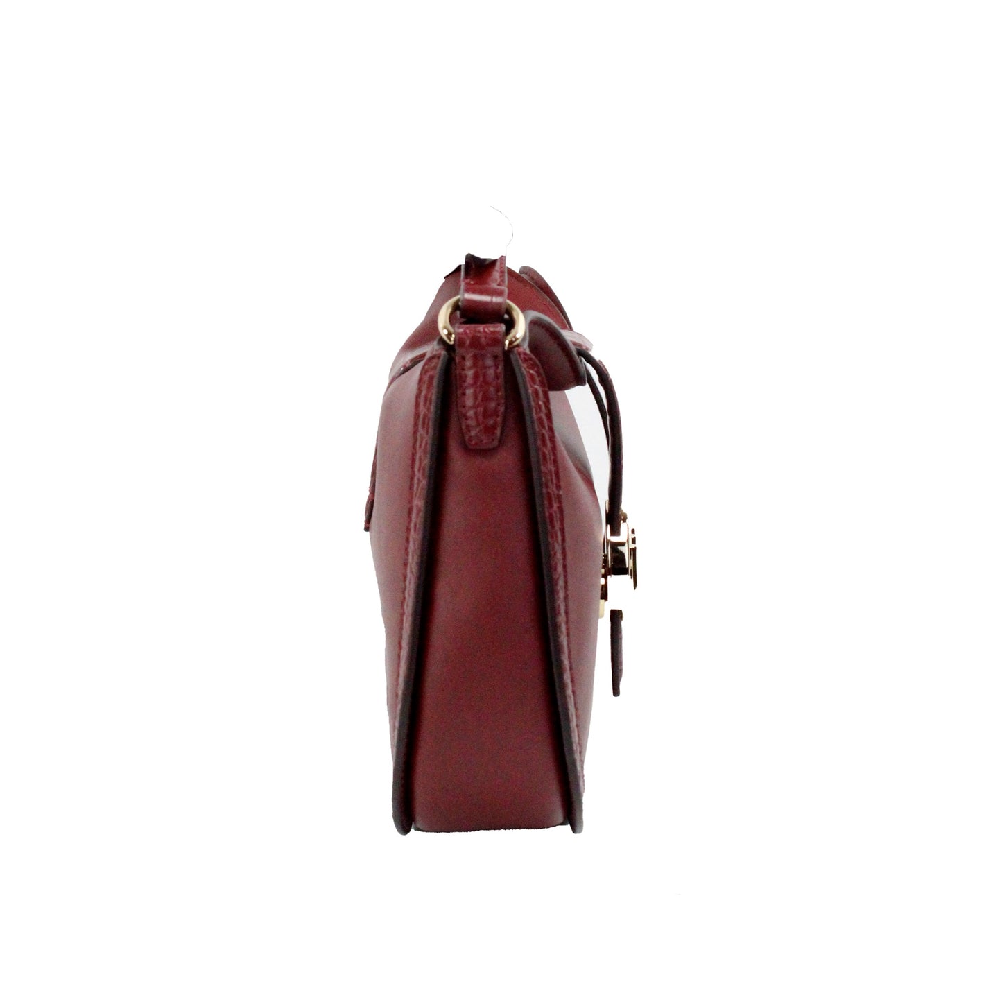 Michael Kors Gabby Small Dark Cherry Leather Foldover Hobo Crossbody Bag Michael Kors