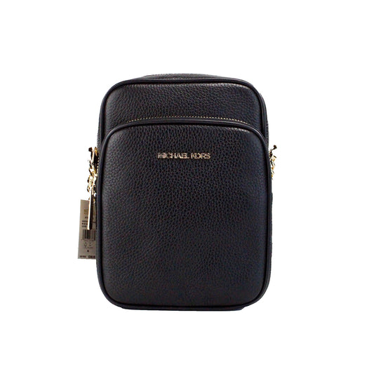 Michael Kors Flight Black Pebbled Leather North South Chain Crossbody Bag Michael Kors