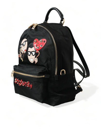 Dolce & Gabbana Elegant Embellished Black Backpack Dolce & Gabbana