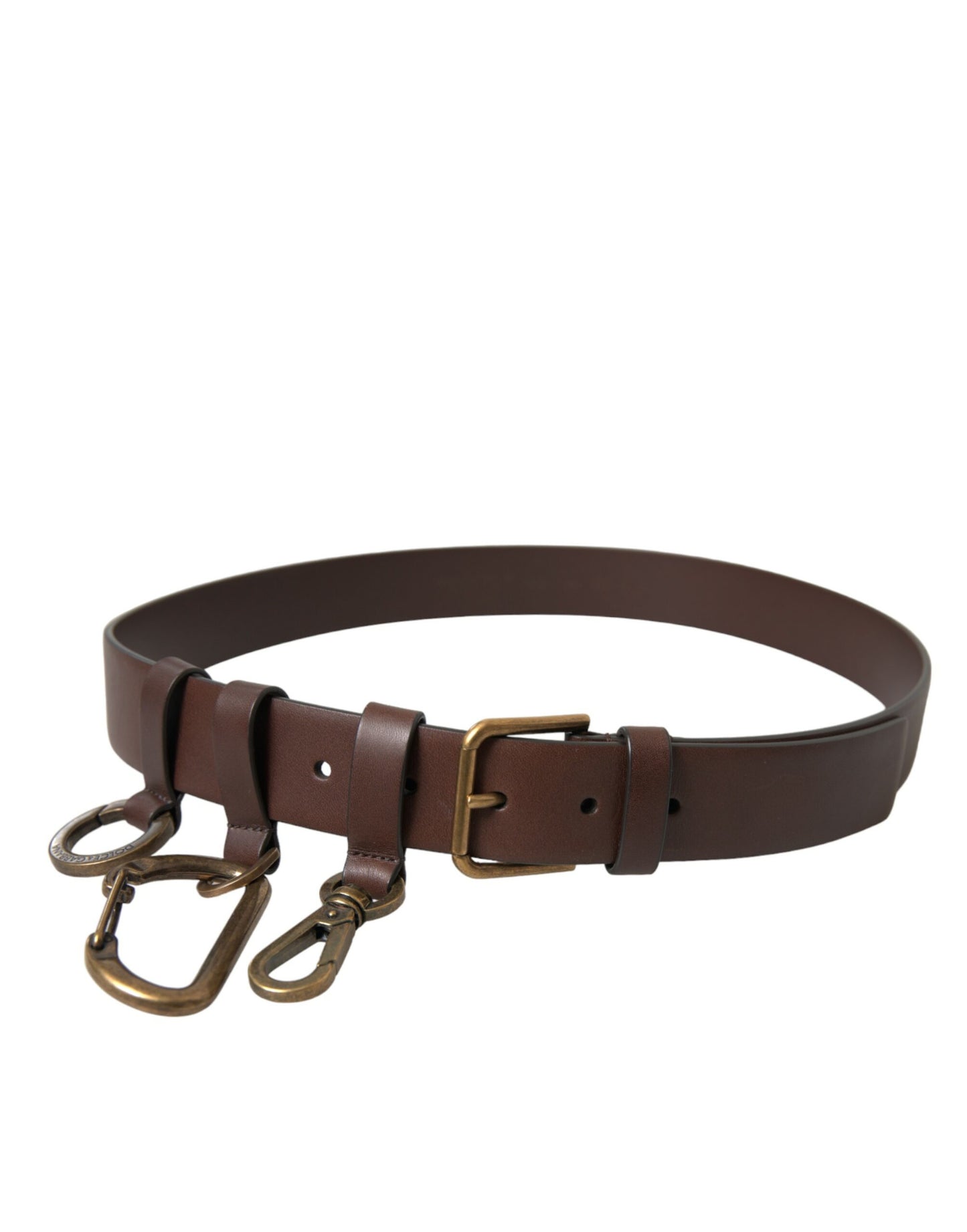 Dolce & Gabbana Elegant Brown Calf Leather Belt - Timeless Accessory Dolce & Gabbana