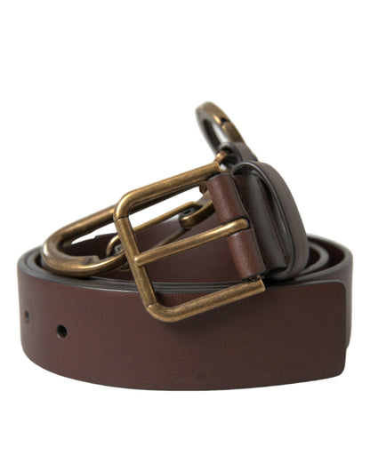 Dolce & Gabbana Elegant Calf Leather Belt with Metal Buckle Closure Dolce & Gabbana