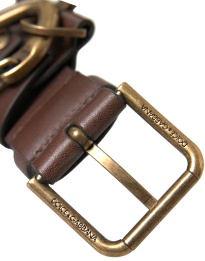 Dolce & Gabbana Elegant Calf Leather Belt with Metal Buckle Closure Dolce & Gabbana