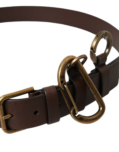 Dolce & Gabbana Elegant Calf Leather Belt with Metal Buckle Closure Dolce & Gabbana