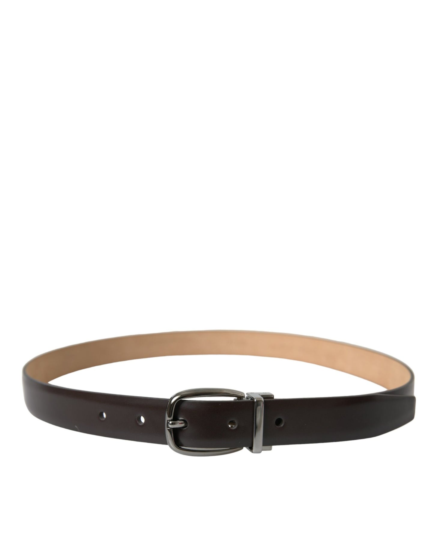 Dolce & Gabbana Elegant Dark Brown Leather Belt Dolce & Gabbana