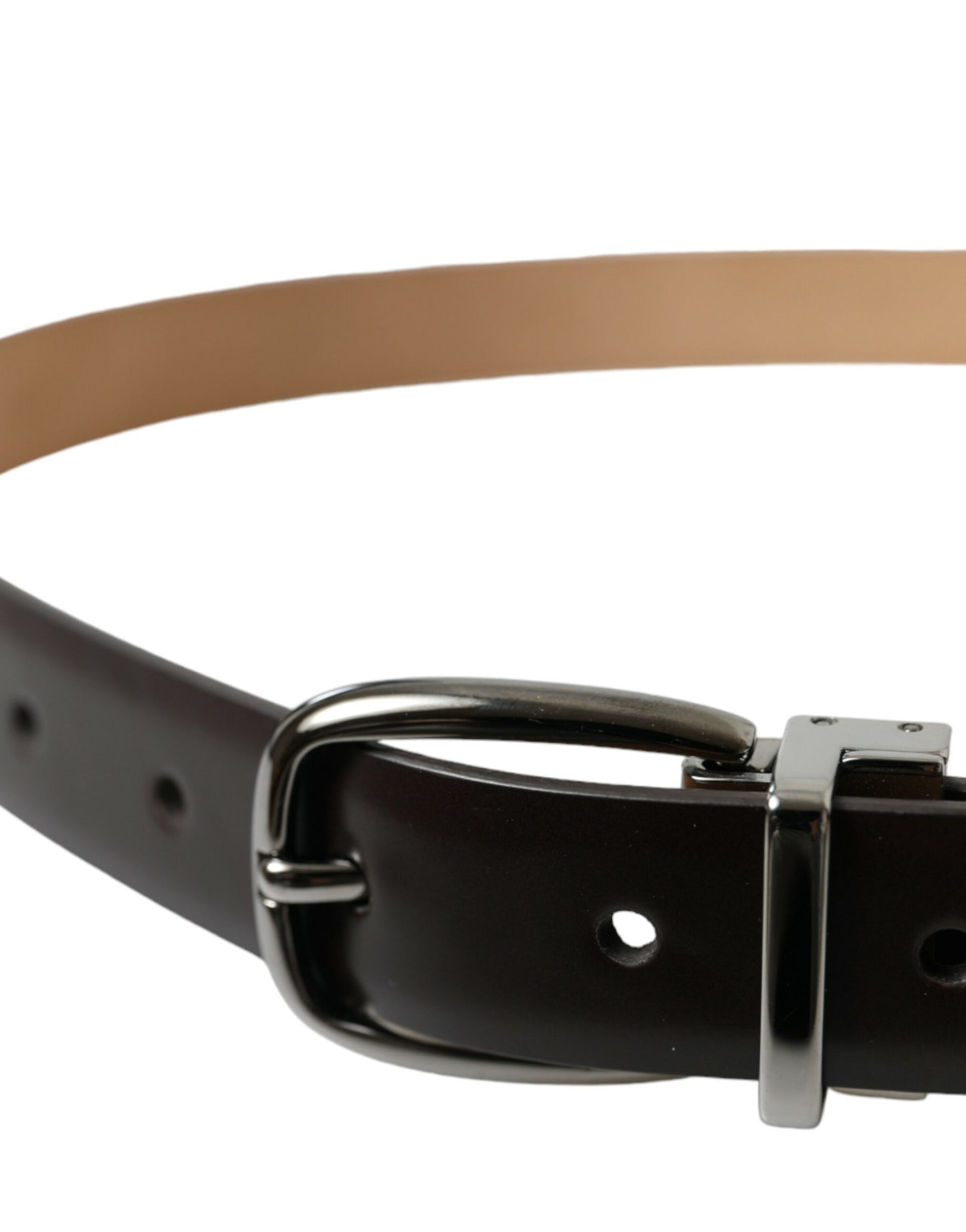 Dolce & Gabbana Elegant Dark Brown Leather Belt Dolce & Gabbana