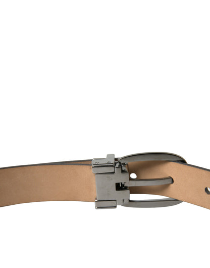 Dolce & Gabbana Elegant Dark Brown Leather Belt Dolce & Gabbana