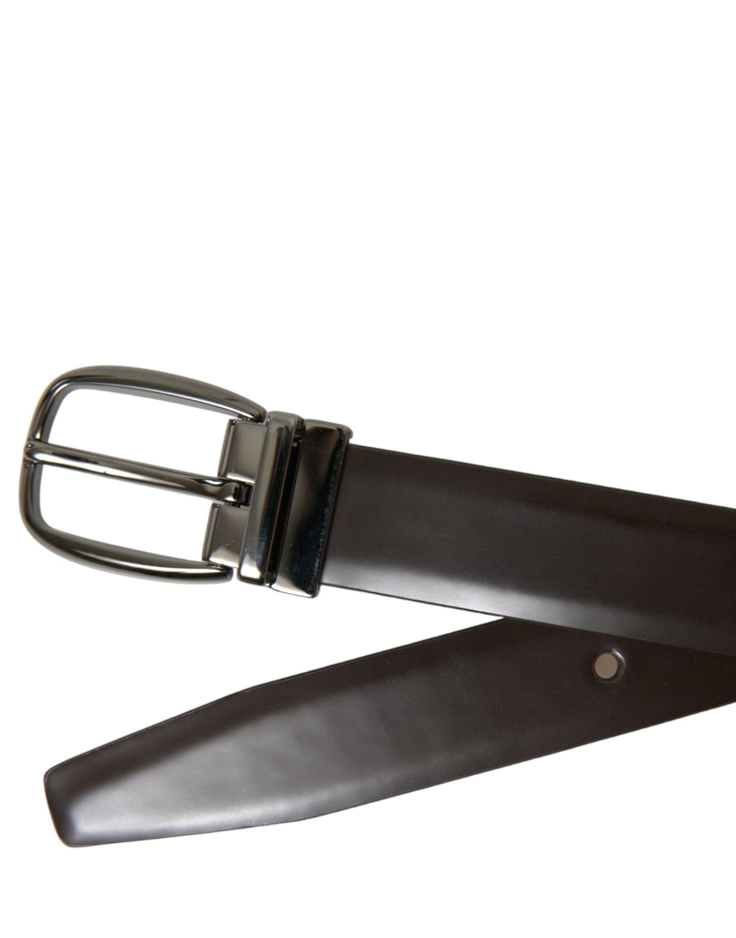 Dolce & Gabbana Elegant Dark Brown Leather Belt Dolce & Gabbana