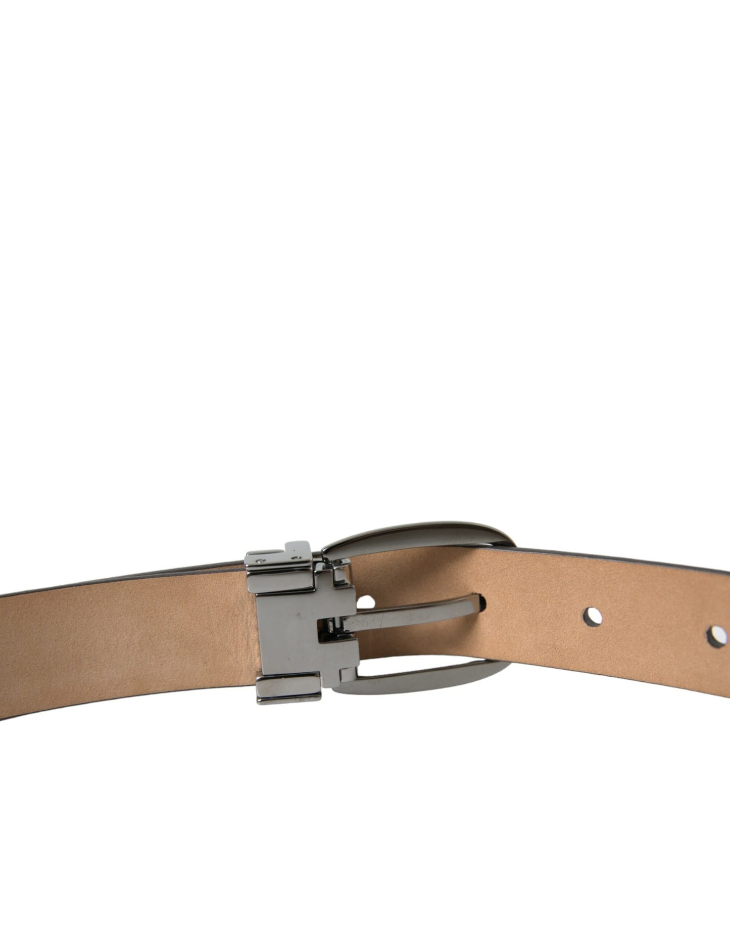 Dolce & Gabbana Elegant Dark Brown Calf Leather Belt Dolce & Gabbana