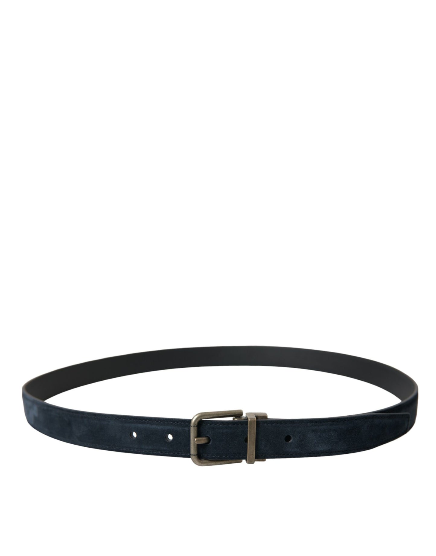 Dolce & Gabbana Elegant Blue Leather Belt with Metal Buckle Dolce & Gabbana