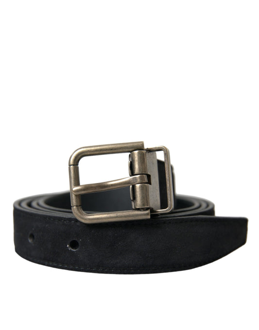 Dolce & Gabbana Elegant Black Leather Belt with Metal Buckle Dolce & Gabbana