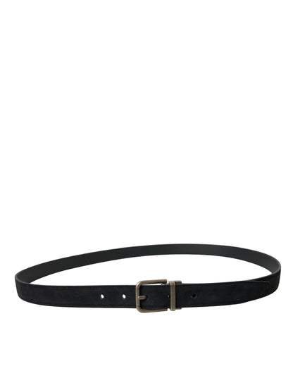 Dolce & Gabbana Elegant Black Leather Belt with Metal Buckle Dolce & Gabbana