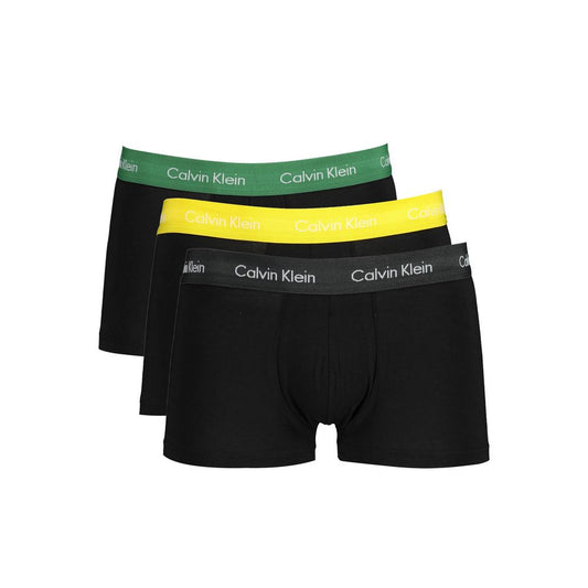 Calvin Klein Triple Charm Trunks in Black, Yellow, & Green