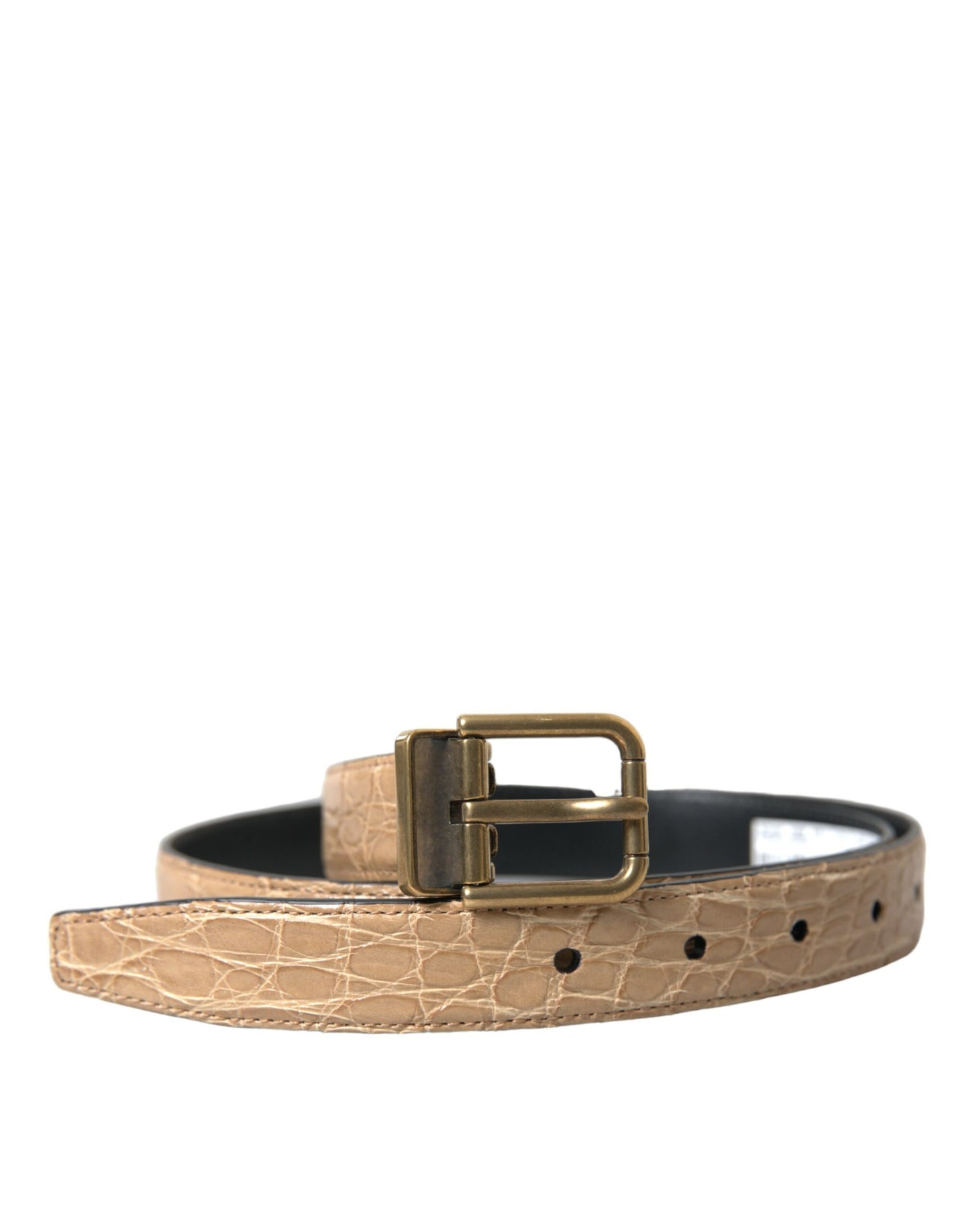 Dolce & Gabbana Elegant Beige Leather Belt Dolce & Gabbana