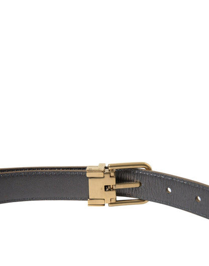 Dolce & Gabbana Metallic Gold Leather Belt - Timeless Elegance Dolce & Gabbana