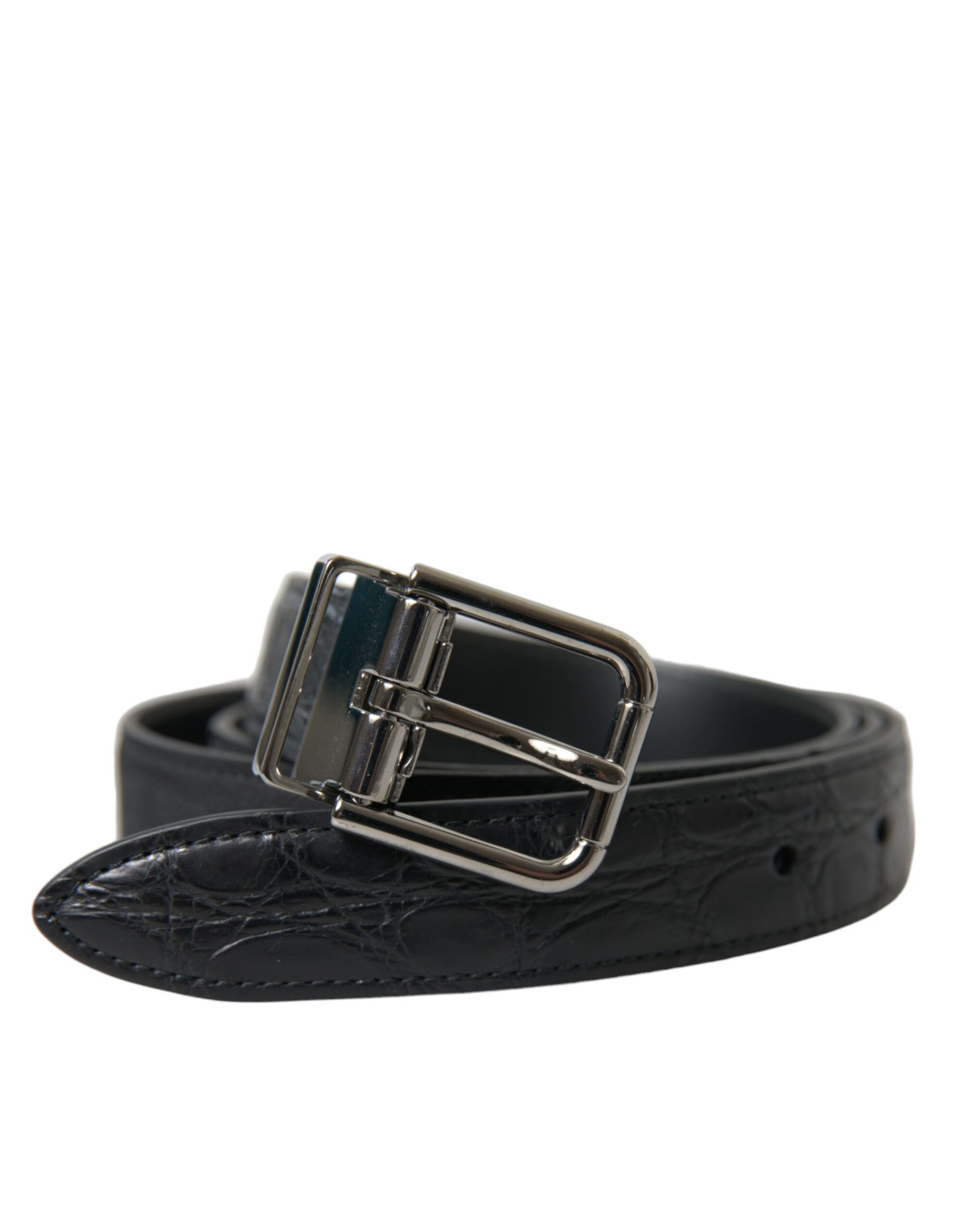 Dolce & Gabbana Elegant Leather Belt with Metal Buckle