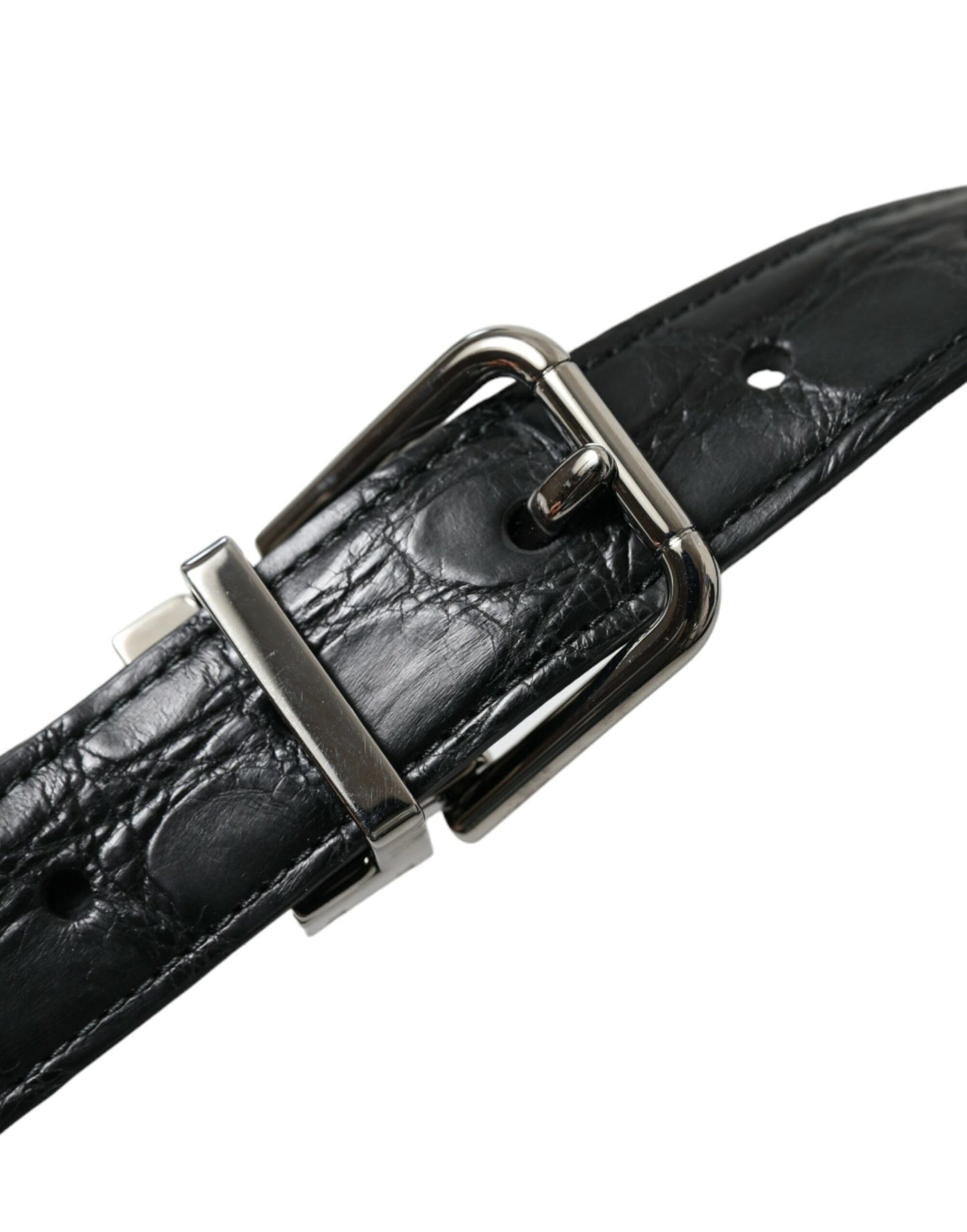 Dolce & Gabbana Elegant Leather Belt with Metal Buckle Dolce & Gabbana