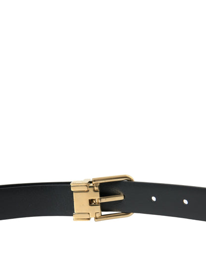 Dolce & Gabbana Elegant Blue Calf Leather Belt Dolce & Gabbana