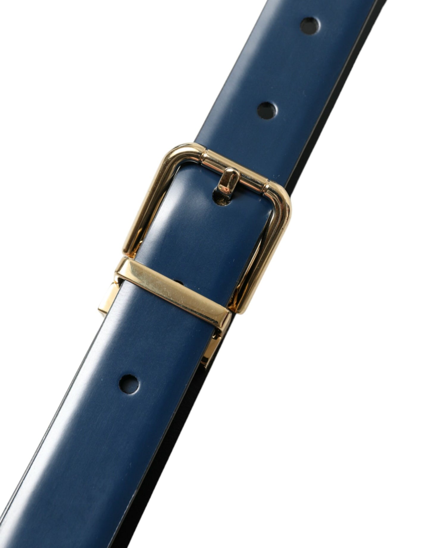 Dolce & Gabbana Elegant Blue Calf Leather Belt Dolce & Gabbana