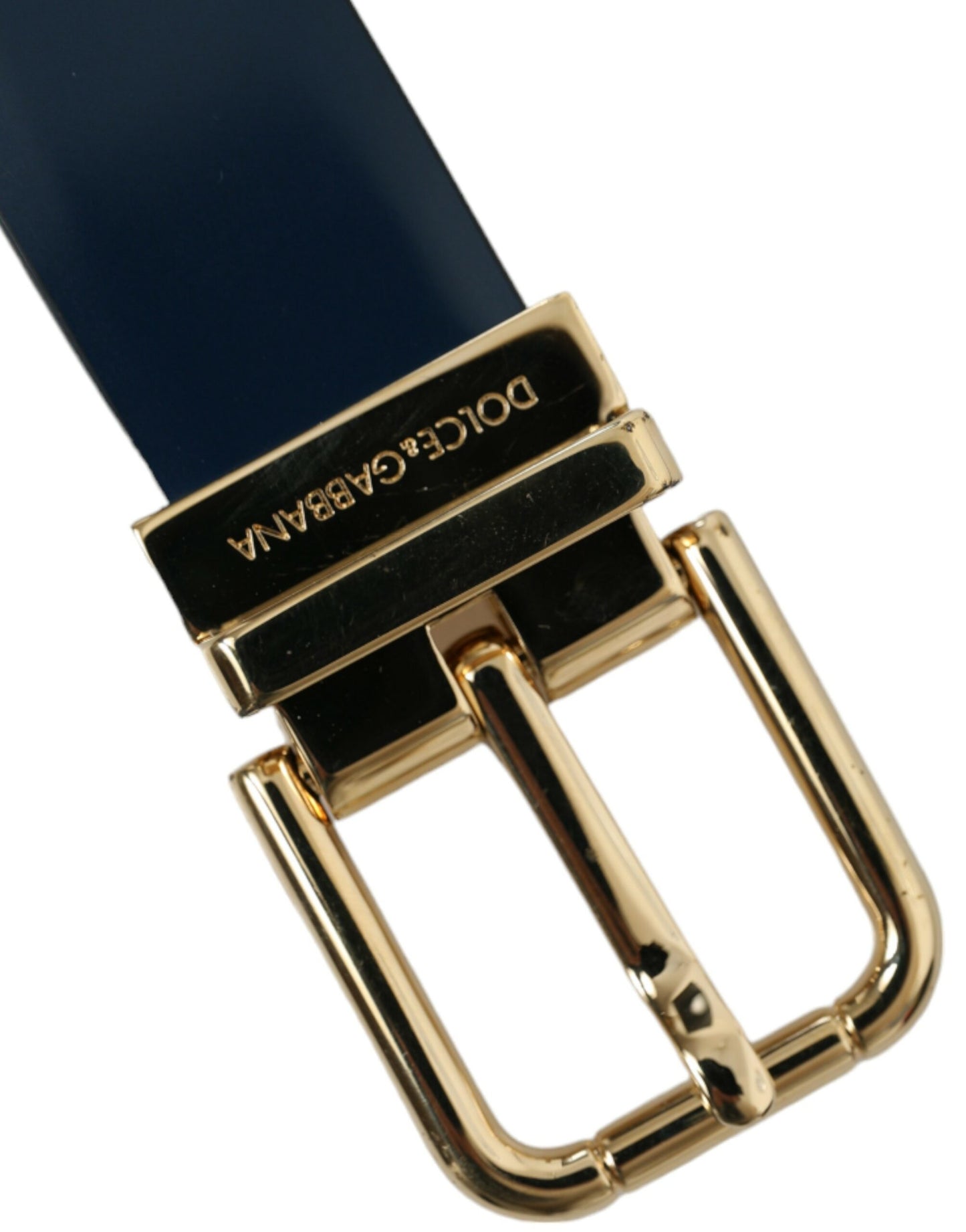 Dolce & Gabbana Elegant Blue Calf Leather Belt Dolce & Gabbana