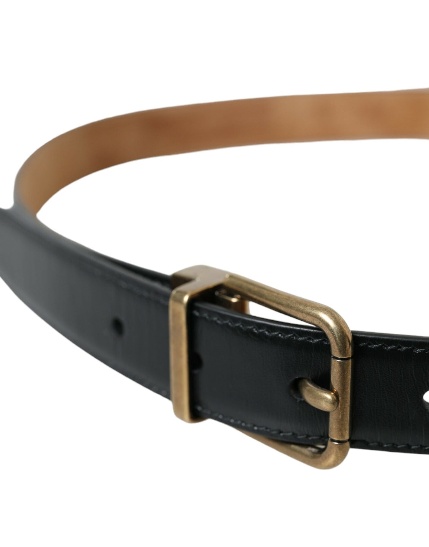 Dolce & Gabbana Elegant Black Calf Leather Belt Dolce & Gabbana